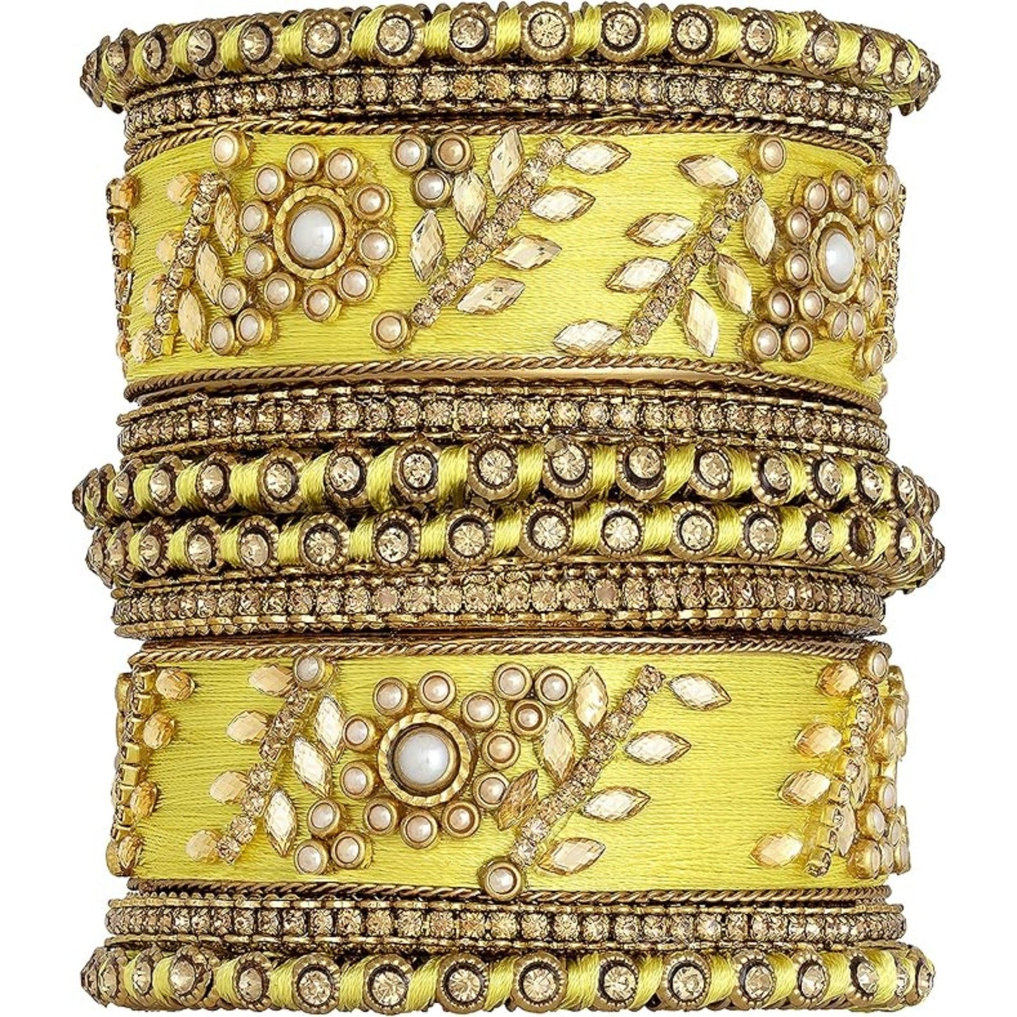 Esha Lime Yellow Bangles