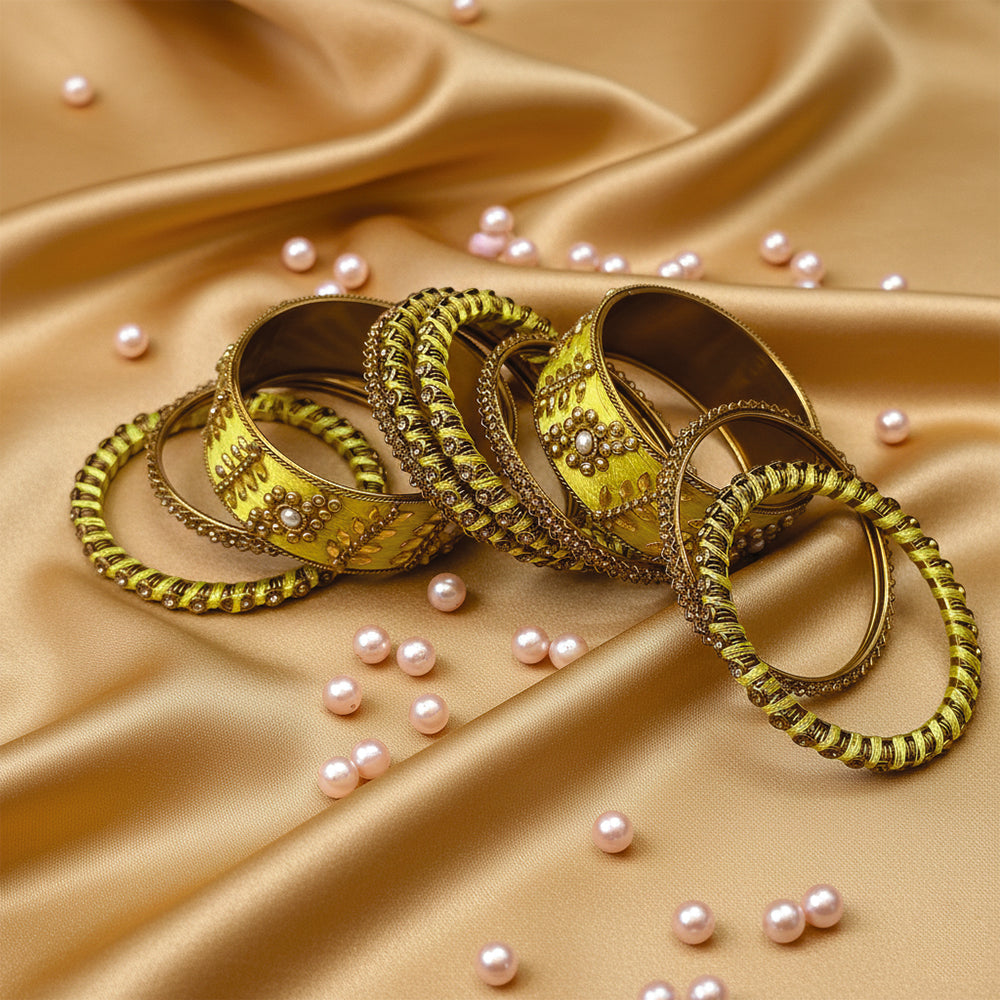 Esha Lime Yellow Bangles