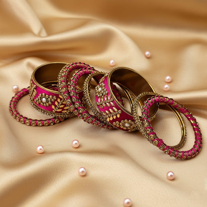 Esha Dark Pink Bangles