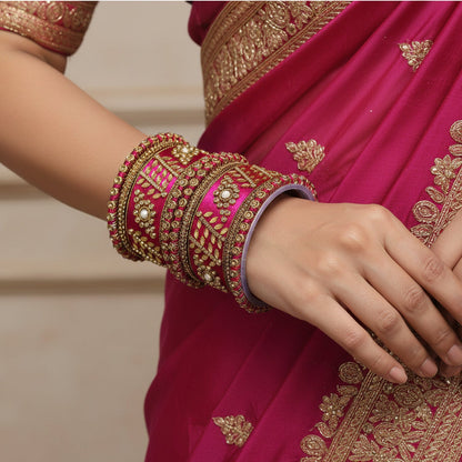 Esha Dark Pink Bangles