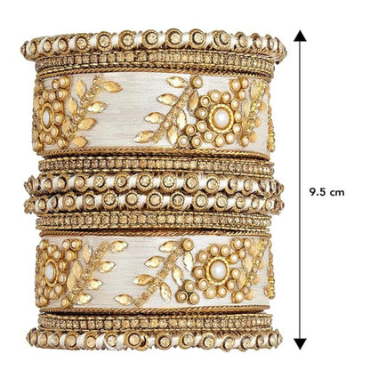 Esha White Bangles