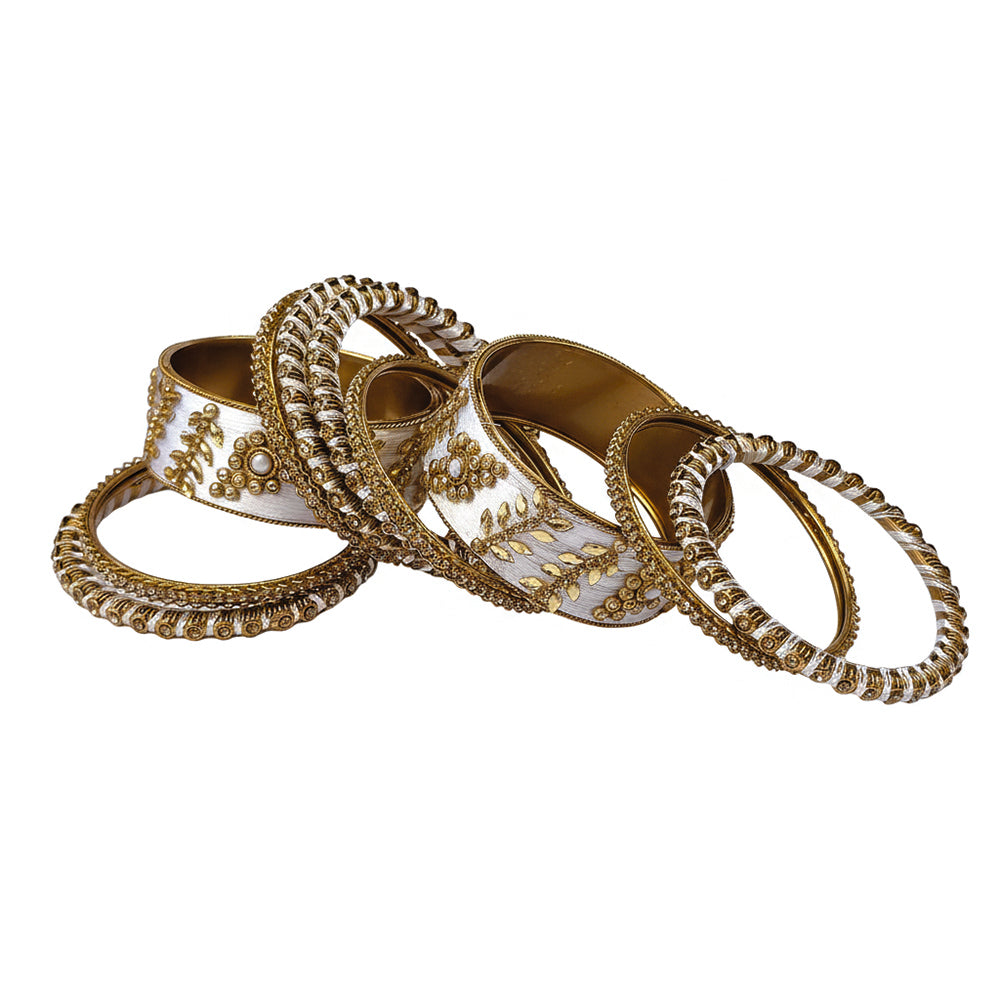 Esha White Bangles