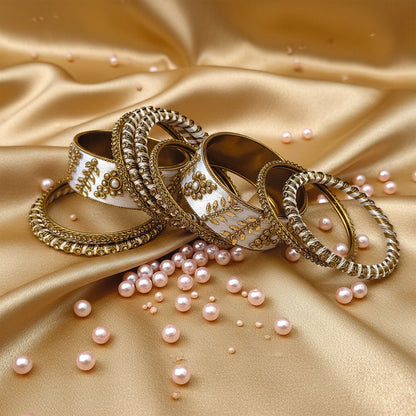 Esha White Bangles
