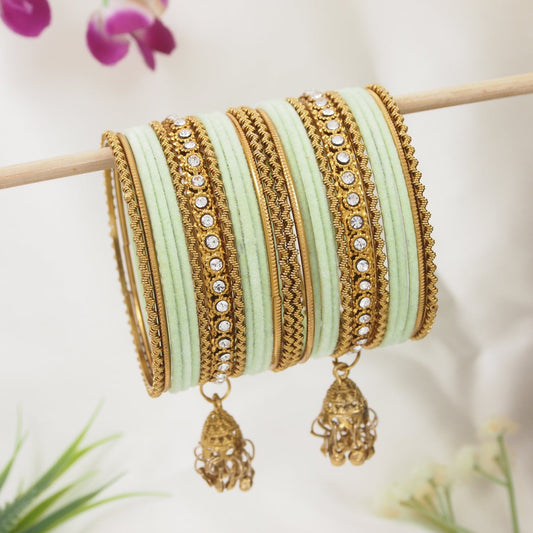 Abiya - Mint Bangles