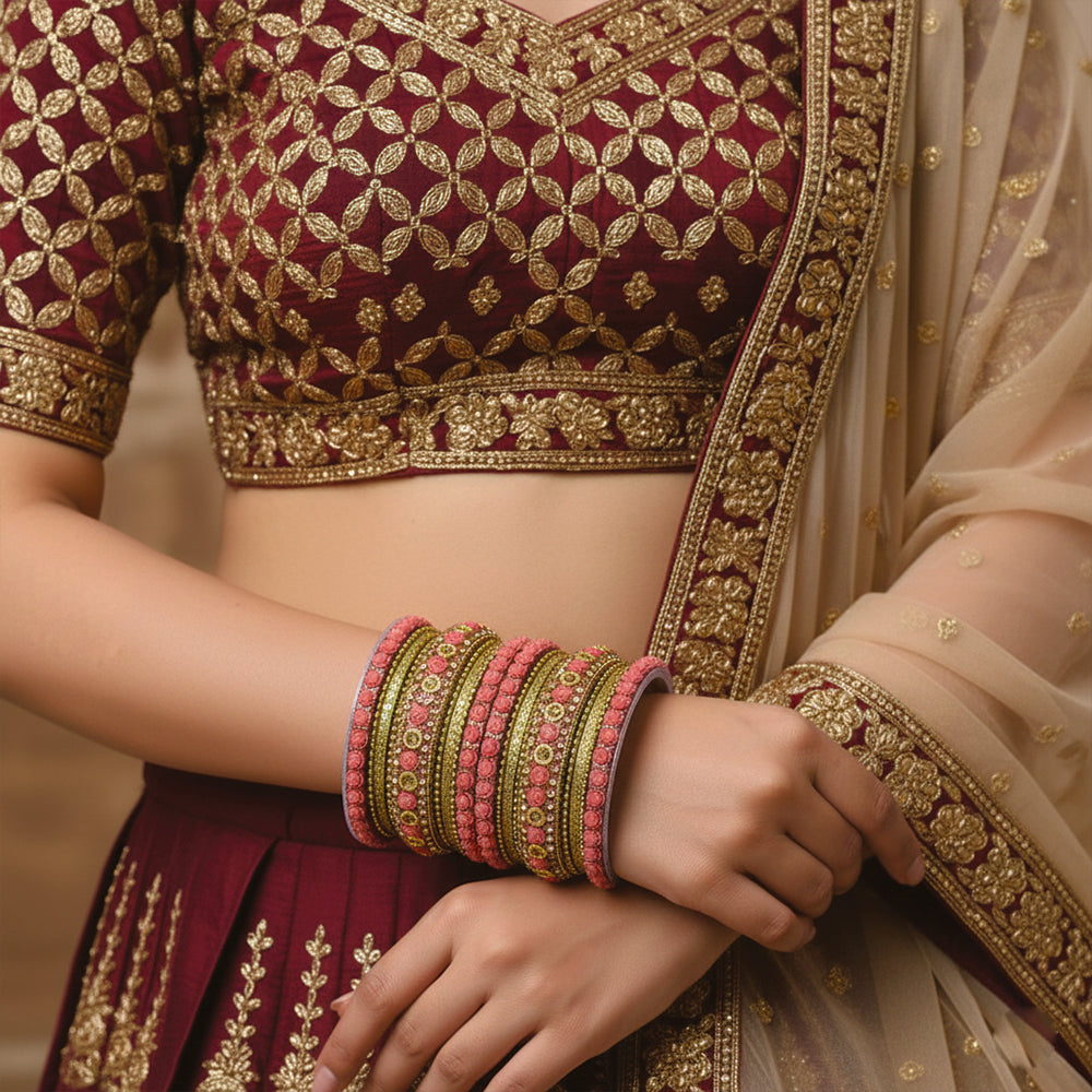 Janaki Peach Bangles