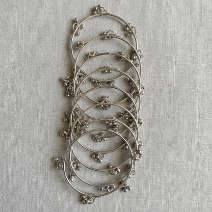 Traditional Kashmiri Silver-Tone Ghungroo Bangles (Pack of 8)
